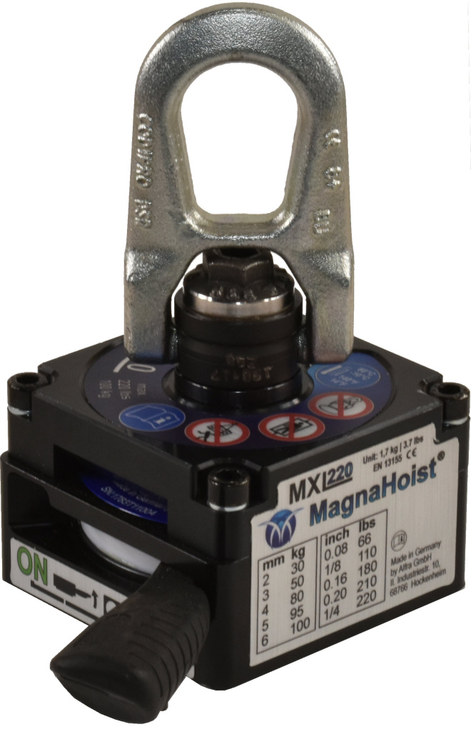 MagnaHoist® MXL-220 Lifting Magnet for Flat w/Swivel Hook
