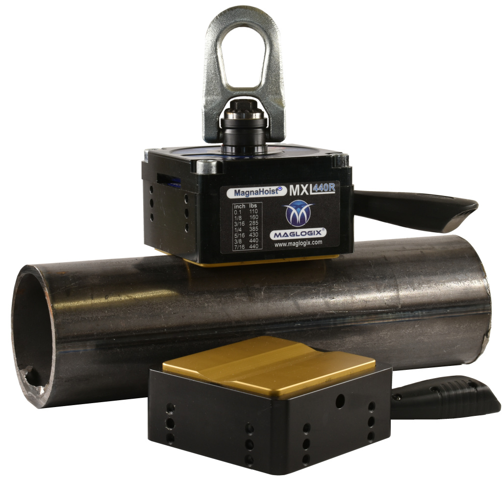 MagnaHoist® MXL-440.R Lifting Magnet for Pipe and Flat w/Swivel Hook